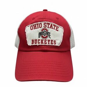 Ohio State Buckeyes Fan Favorite Trucker Dad Hat Red White Mesh Snapback OSU Cap